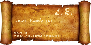 Laczi Romána névjegykártya